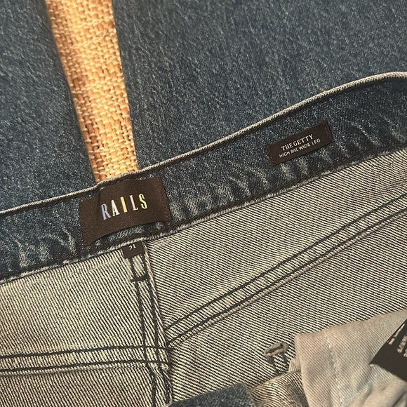 Rails The Getty High Rise Wide Leg Jeans size 31 Moonlit Ocean - Picture 5 of 9